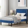 VECELO Twin Size Platform Bed Frame with Adjustable Headboard