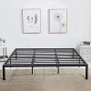 Twin Bed Frame with Headboard and Wood Storage No Box Spring Needed 4