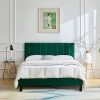 Mid Century Queen Bed Frame with Headboard and Fluted Design 4