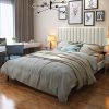 Solid Wood King Size Bed Frame with Headboard Easy Assembly 3 Solid Wood King Size Bed Frame with Headboard Easy Assembly 3