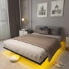 KOMFOTT Twin Loft Bed with Desk and Safety Guardrail for Teens 3