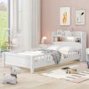Idealhouse Full Size Bed Frame with LED Lights and Storage Headboard 3