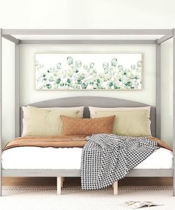 King Size Canopy Bed Frame with Headboard and Slat Support  
Wooden King Platform Bed Frame with Slat Support for All Ages  
King Size Bed Frame for Kids, Teens, and Adults No Box Spring
