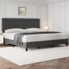 Twin Size Platform Bed Frame with Bookcase Headboard for Kids 4