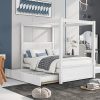 Queen Bed Frame with Headboard Solid Wood Easy Assembly Stone Gray 3