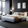 Black King Linen Upholstered Bed Frame with 4 Storage Drawers 4