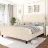 YITAHOME Full Size Floating Bed Frame with Storage and Charging Station 3