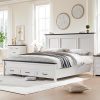 Bestier Twin Bed Frame with Storage Headboard and Charging Station 4