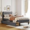 Merax Twin Over Twin Wooden Bunk Bed with Trundle for Kids Teens 3