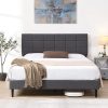 Queen Size Metal Four Poster Canopy Bed Frame with Post Poles 3