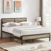 Citylight Full Bed with Twin Trundle and Bookcase Headboard in Gray 4