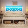 Montessori Twin Bed Frame for Kids with Roof Canopy Antique White 4