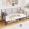 Full Size Bed Frame with LED Lights and Storage Headboard in Black 3