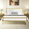 King Size Premium Platform Bed with Soft Upholstery and Curved Design 4