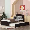 Harper Bright Twin Bed Frame with Headboard Footboard Oak Color 3