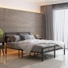 Sturdy Gold Full Metal Bed Frame with Headboard and Under Bed Storage 4