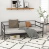 VECELO Full Size Upholstered Bed Frame with Tufted Headboard Pink 4