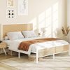 Full Size Bed Frame with Headboard and LED Lights, Black 4
