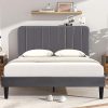 Bme Caden King Size Bed Frame with Adjustable Headboard in Dark Chocolate 4