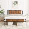 14 Inch Twin Metal Bed Frame Foldable Easy Assembly with Storage 3