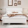 Queen Size Upholstered Wingback Bed Frame with Diamond Tufted Headboard 4