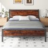 King Size Upholstered Bed Frame with 4 Storage Drawers Beige 4