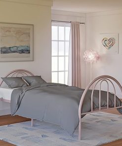 Brooklyn Twin Bed Frame for Kids Steel Rounded Design No Box Spring
