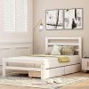 MUTICOR Rustic Queen Platform Bed Frame with Wooden Headboard 3
