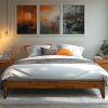 Montessori Floor Bed with Safety Fence Solid Wood Playhouse Bed 4