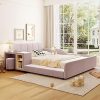 Queen Size Murphy Bed with Shelves and USB Ports for Bedroom 3