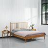 Furnulem Twin Bed Frame with Wooden Storage Headboard and Upholstery 3