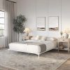 White Twin Size Metal Bed Frame with Headboard and Footboard 3