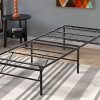 Modern Faux Leather Platform Bed Frame with Adjustable Headboard 3