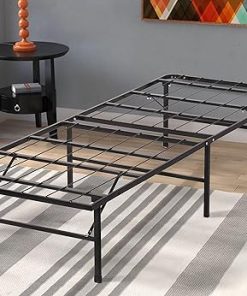 14 Inch Twin Metal Bed Frame Foldable Easy Assembly with Storage 14 Inch Twin Metal Bed Frame Foldable Easy Assembly with Storage