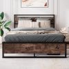 Queen Size DWVO Cloud Bed Frame with LED Lights and Easy Assembly 4