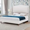 Metal Platform Bed Frame with Victorian Headboard and Underbed Storage 3