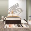 VECELO Queen Bed Frame with 4 Storage Drawers and Charging Station 3