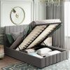 Twin XL White Wooden Bed Frame Easy to Assemble Solid Pine Slats 3