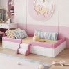 Rustic Brown Full Bed Frame with Headboard, Footboard, Storage 4