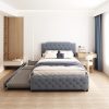 Queen Bed Frame with Storage Headboard and Charging Station 4