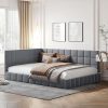 Wood King Size Platform Bed with Storage Headboard, Modern Platform Bed Captain’s Bed Frame with 8 Drawers, Sturdy Slats Support, Maximize Space (White-M3, King) 3
