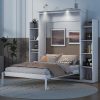Full Size LED Bed Frame with Storage Headboard and Charging Station 4