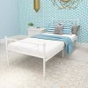 Twin Bed Frame with Headboard Heavy Duty Steel Slats No Box Spring 4