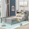SUNLEI Full Bed Frame with Leather Tufted Headboard – No Box Spring 3