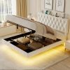 Upholstered Full Size Storage Bed Frame with 4 Drawers Light Grey 3 Upholstered Full Size Storage Bed Frame with 4 Drawers Light Grey 3