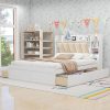 Full Size Upholstered Platform Bed with Headboard and Footboard 3