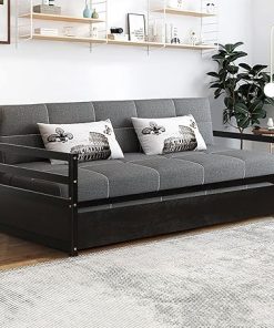 KOTEK Twin Daybed with Trundle Solid Wood Frame No Box Spring Needed