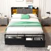Heavy Duty 14 Inch Queen Bed Frame with Storage Metal Platform Design 3