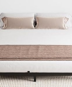Queen Bed Frame No Box Spring Heavy Duty Metal Low Profile 6 Inch
