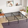 Queen Size Platform Bed Frame with Headboard Solid Wood Easy Assembly 4